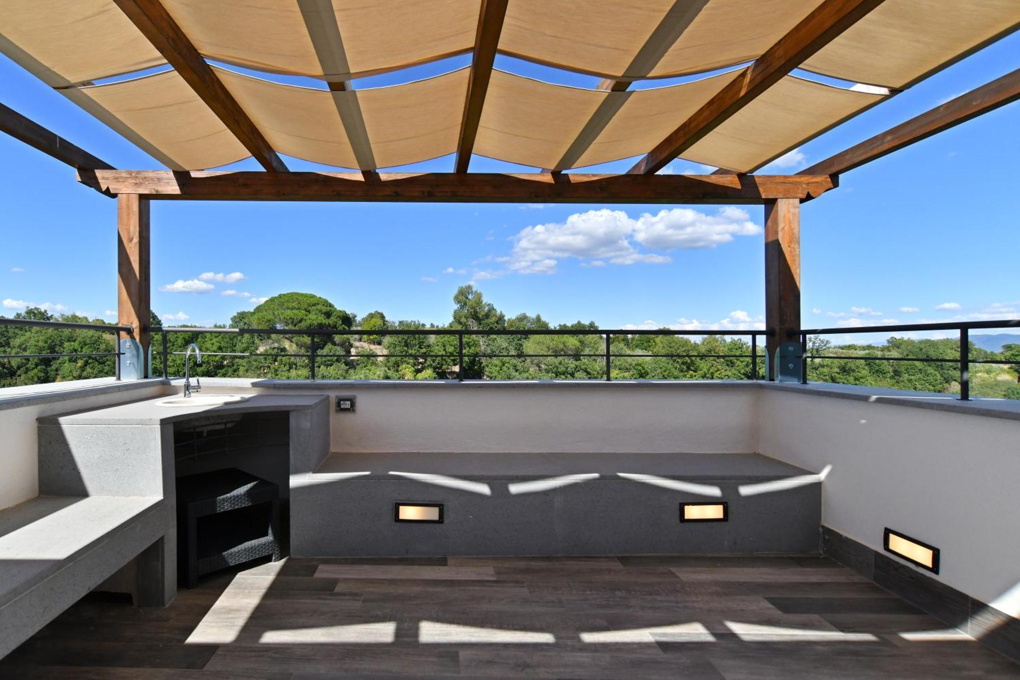 Epic Rooftop Terrace Overlooking Civita Valley Bagnoregio Esterno foto